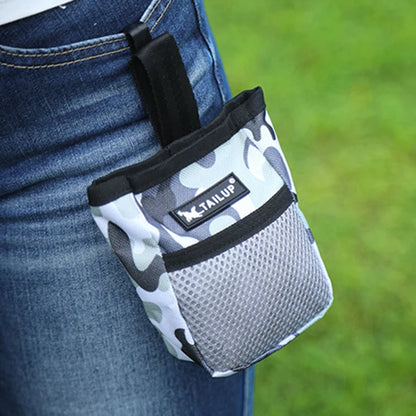 Dog Snack Training Pouch Pet Kibble Treat Bag Outdoor Portable Puppy Waist Bag Dogs Snack Carrier Food Storage Container Pocket