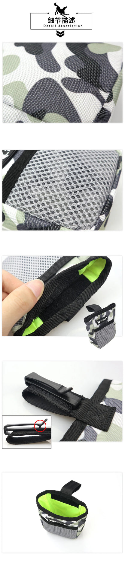 Dog Snack Training Pouch Pet Kibble Treat Bag Outdoor Portable Puppy Waist Bag Dogs Snack Carrier Food Storage Container Pocket