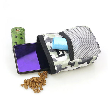Dog Snack Training Pouch Pet Kibble Treat Bag Outdoor Portable Puppy Waist Bag Dogs Snack Carrier Food Storage Container Pocket