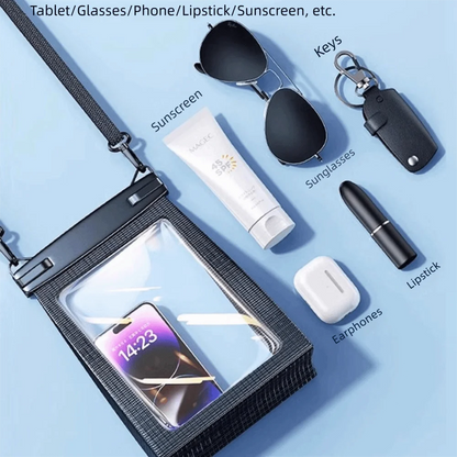 Touch Screen Waterproof Phone Bag Adjustable Lanyard Stereoscopic Underwater Swim Storage Pouch Large Capacity IPX8 Waterproof