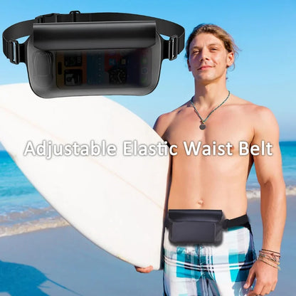 30M Underwater Waterproof Adjustable Waist Bag for Swimming Snorkeling Skiing & Snowboarding - Dry Shoulder Phone Pouch