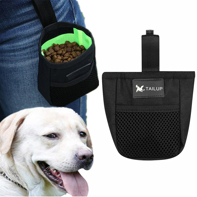 Dog Snack Training Pouch Pet Kibble Treat Bag Outdoor Portable Puppy Waist Bag Dogs Snack Carrier Food Storage Container Pocket