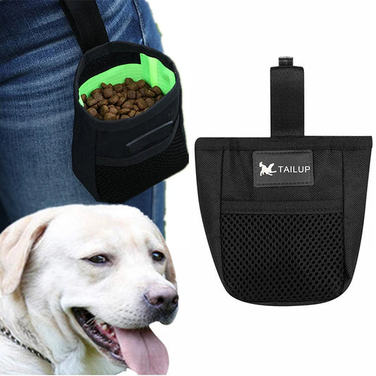 Dog Snack Training Pouch Pet Kibble Treat Bag Outdoor Portable Puppy Waist Bag Dogs Snack Carrier Food Storage Container Pocket