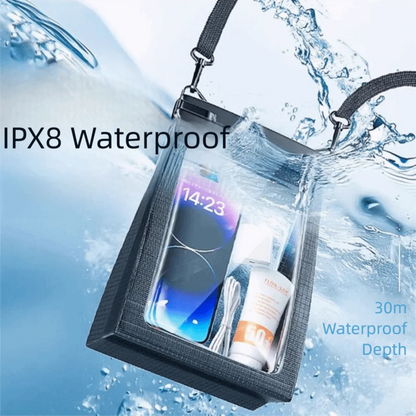 Touch Screen Waterproof Phone Bag Adjustable Lanyard Stereoscopic Underwater Swim Storage Pouch Large Capacity IPX8 Waterproof