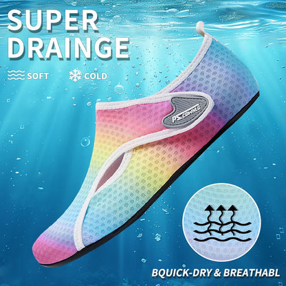 Quick Drying Water Shoes Non-Slip Breathable Summer Aqua Beach Sandal Flat Shoe Seaside Slipper For Men Women Creek Shoes 1Pair