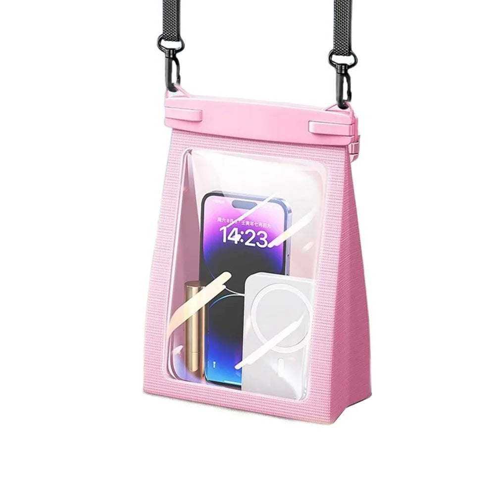 Touch Screen Waterproof Phone Bag Adjustable Lanyard Stereoscopic Underwater Swim Storage Pouch Large Capacity IPX8 Waterproof