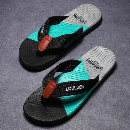 Men Slippers Outside Beach Flat Flip-flop Summer Casual Slippers Indoor Home Male Comfortable Anti-slip Shoes Thong Sandals