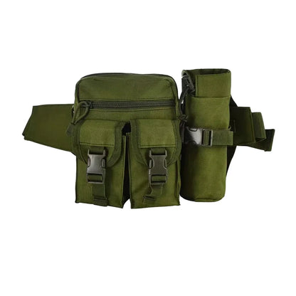 Multi-sport water bottle waist bag is detachable and suitable for outdoor sports such as mountaineering, camping, and hiking