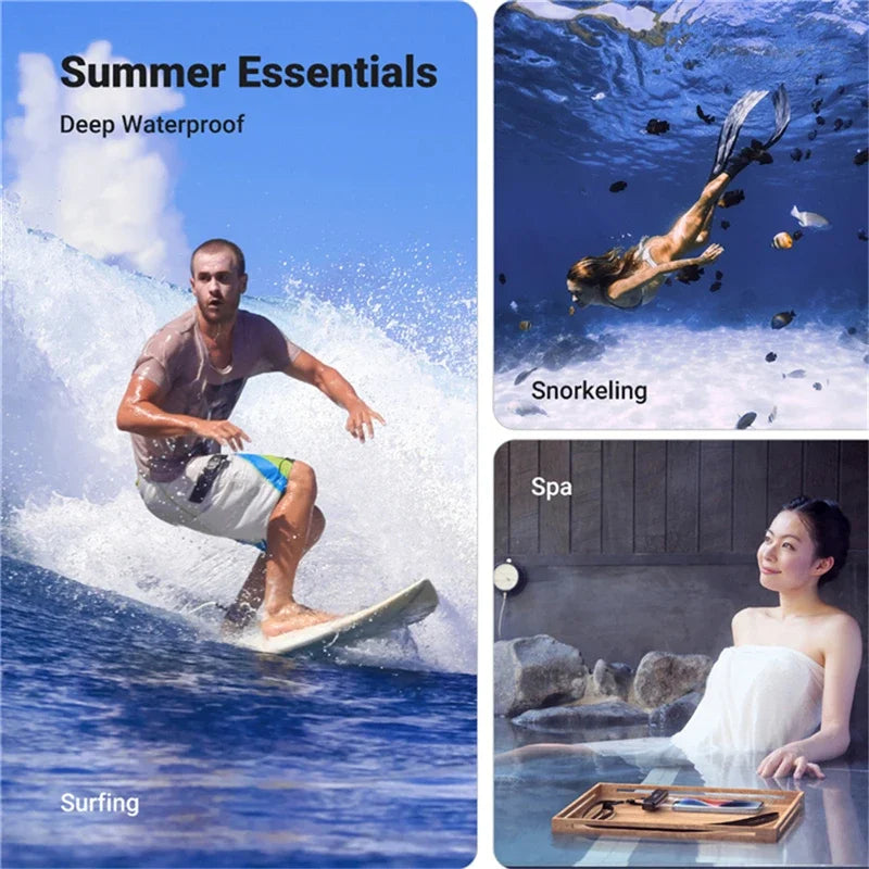 IP68 PVC waterproof phone case swimming water proof bag universal underwater phone protector pouch for iPhone 15 14 13 pro Redmi