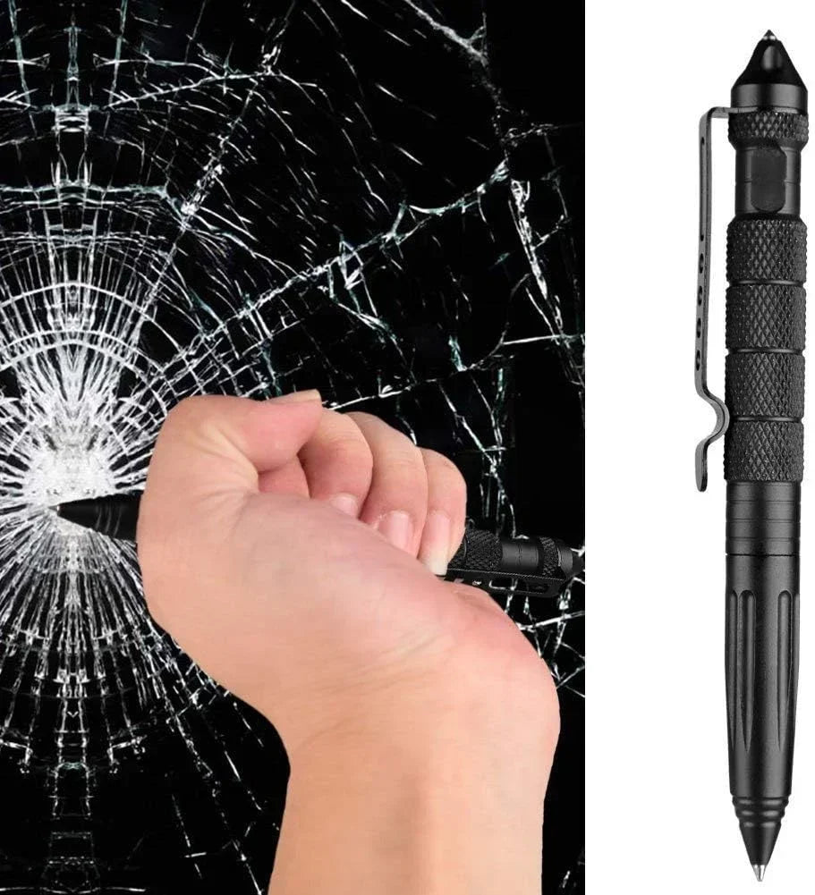 Tactical Pen Self Defense Tool with Glass Breaker Survival Supplies High Quality Metal Ballpoint Pen for Writing and Protection