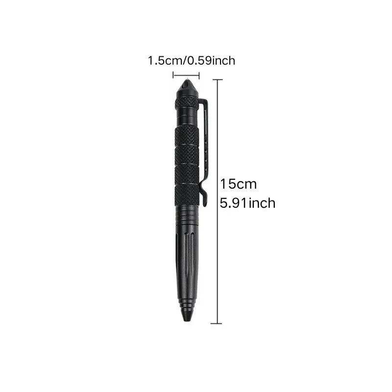 Tactical Pen Self Defense Tool with Glass Breaker Survival Supplies High Quality Metal Ballpoint Pen for Writing and Protection