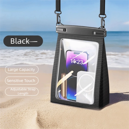 Touch Screen Waterproof Phone Bag Adjustable Lanyard Stereoscopic Underwater Swim Storage Pouch Large Capacity IPX8 Waterproof