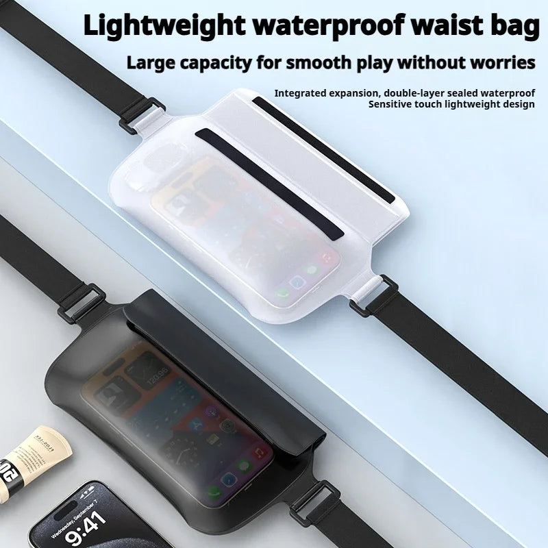 30M Underwater Waterproof Adjustable Waist Bag for Swimming Snorkeling Skiing & Snowboarding - Dry Shoulder Phone Pouch