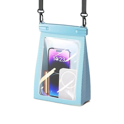 Touch Screen Waterproof Phone Bag Adjustable Lanyard Stereoscopic Underwater Swim Storage Pouch Large Capacity IPX8 Waterproof