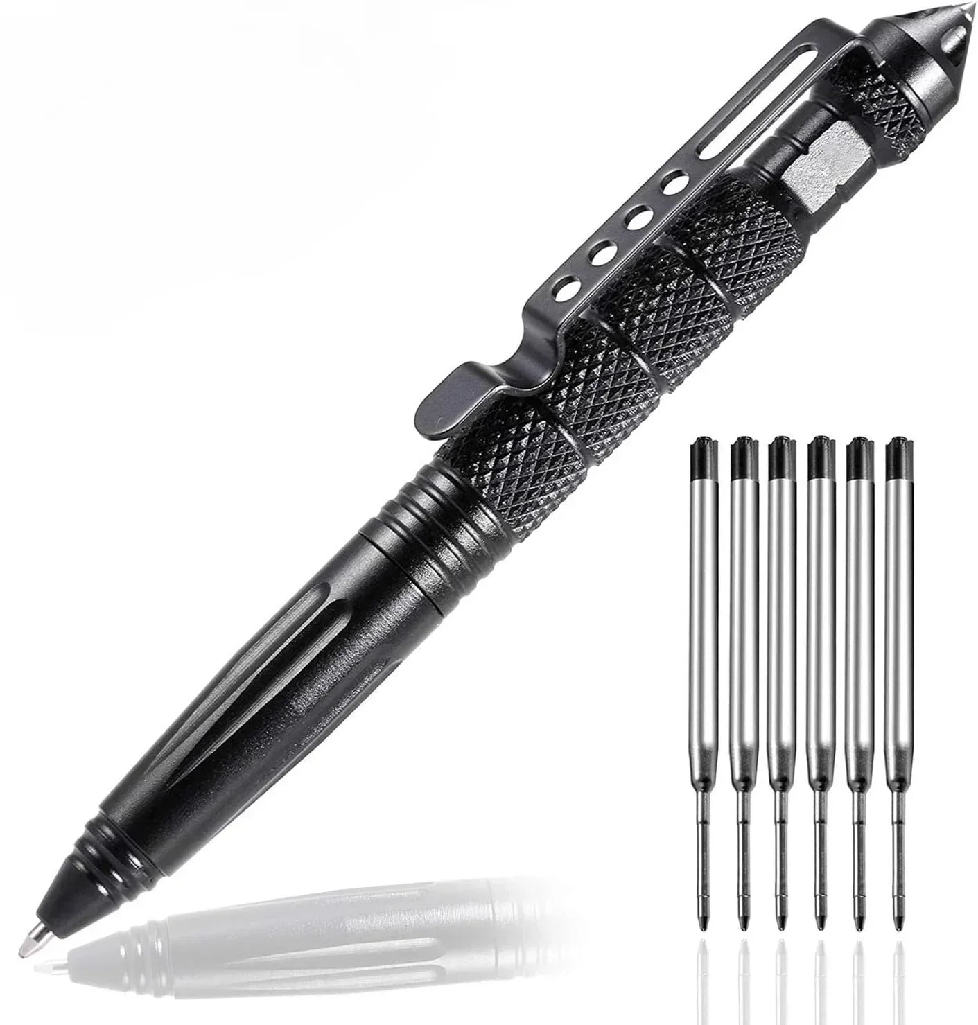 Tactical Pen Self Defense Tool with Glass Breaker Survival Supplies High Quality Metal Ballpoint Pen for Writing and Protection