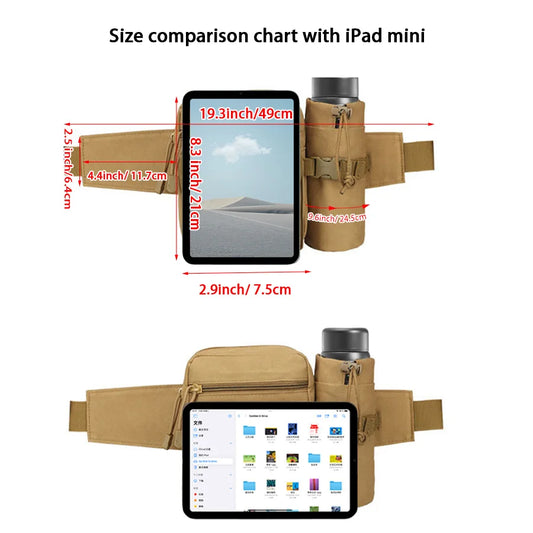 Multi-sport water bottle waist bag is detachable and suitable for outdoor sports such as mountaineering, camping, and hiking