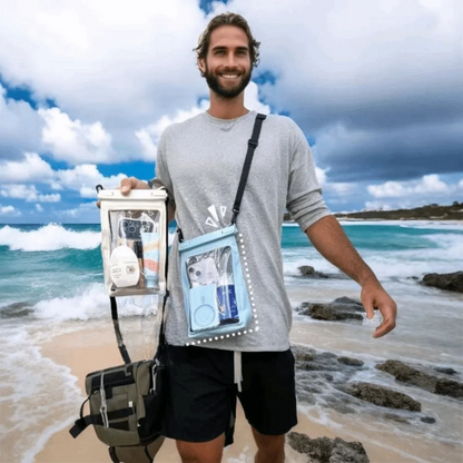 Touch Screen Waterproof Phone Bag Adjustable Lanyard Stereoscopic Underwater Swim Storage Pouch Large Capacity IPX8 Waterproof