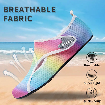 Quick Drying Water Shoes Non-Slip Breathable Summer Aqua Beach Sandal Flat Shoe Seaside Slipper For Men Women Creek Shoes 1Pair