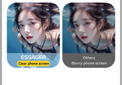 Essager IPX8 Dual-pocket Waterproof Phone Case for iPhone16 15 14 13 Floating Dry Bag for Snorkeling  Beach Swim Universal Cover