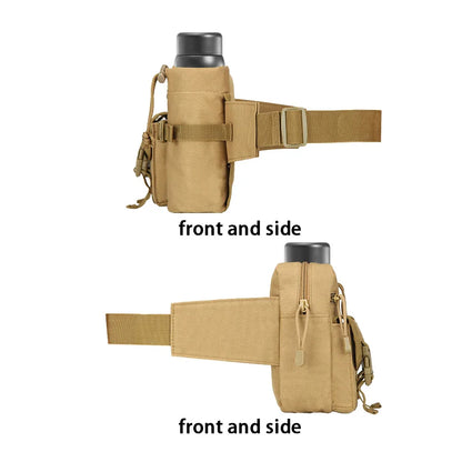 Multi-sport water bottle waist bag is detachable and suitable for outdoor sports such as mountaineering, camping, and hiking