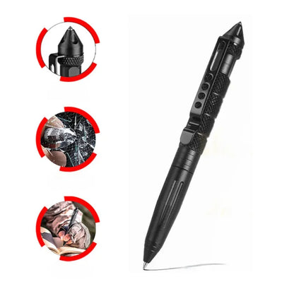 Tactical Pen Self Defense Tool with Glass Breaker Survival Supplies High Quality Metal Ballpoint Pen for Writing and Protection