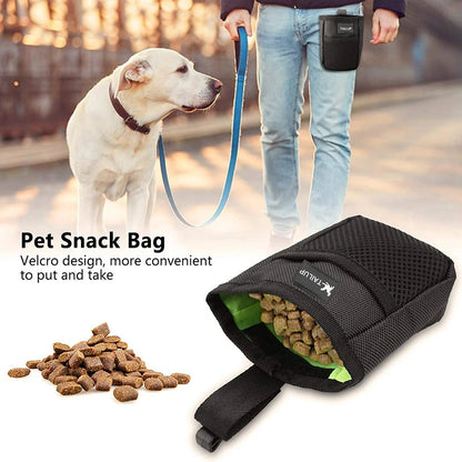 Dog Snack Training Pouch Pet Kibble Treat Bag Outdoor Portable Puppy Waist Bag Dogs Snack Carrier Food Storage Container Pocket
